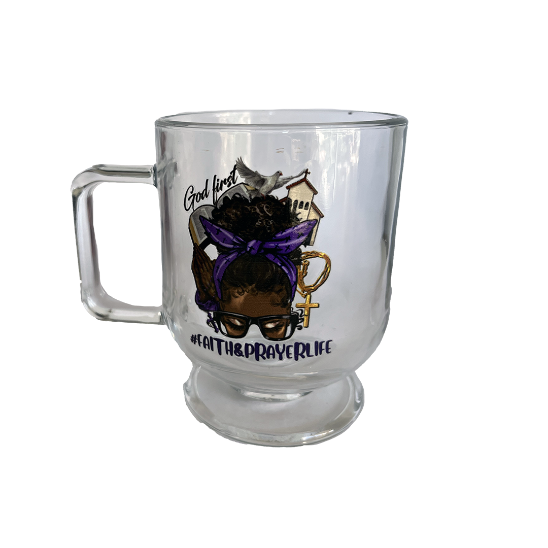 Faith Prayer Life Glass Cup