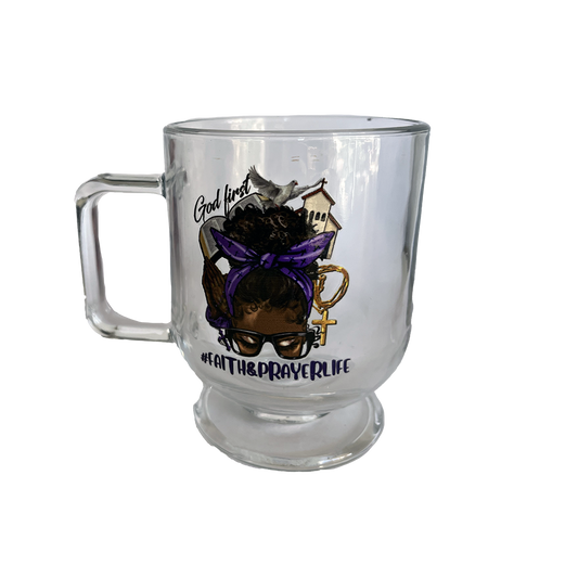 Faith Prayer Life Glass Cup